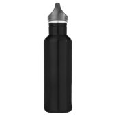 Bouteille D'eau Your Custom Text & Modern Stripes | Black & White (Gauche)