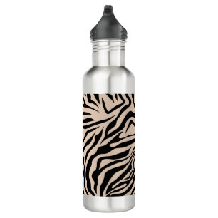 Bouteille D'eau Zebra Stripes crème Beige Black Wild Poster de an