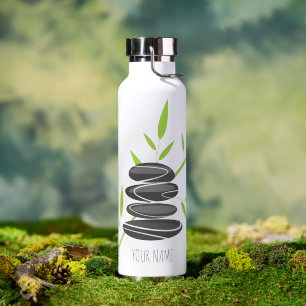 Bouteille d'eau Zen avec pierres de massage et bam