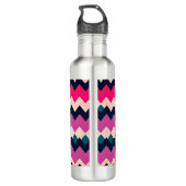 Bouteille D'eau Zigzag Chevron Design Motif coloré (Dos)