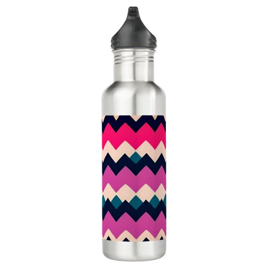 Bouteille D'eau Zigzag Chevron Design Motif coloré (Droite)