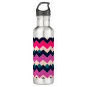 Bouteille D'eau Zigzag Chevron Design Motif coloré (Devant)