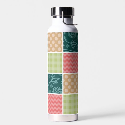 Bouteille D'eau Zigzag, Chevron, En vichy, Pois, Patchwork (Gauche)