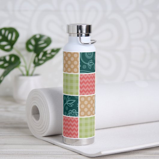 Bouteille D'eau Zigzag, Chevron, En vichy, Pois, Patchwork (Yoga)