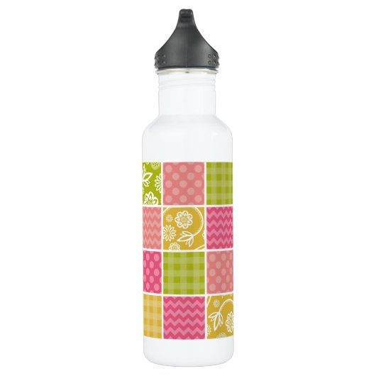 Bouteille D'eau Zigzag, Chevron, Pois, En vichy, Patchwork (Droite)