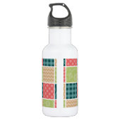 Bouteille D'eau Zigzag, Chevron, Vichy, Points, Patchwork (Dos)