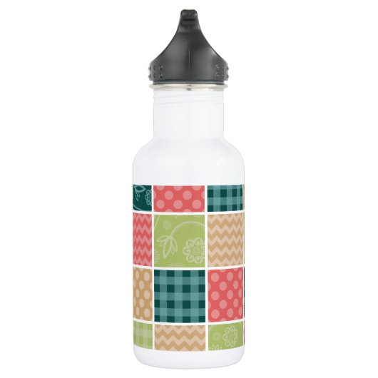 Bouteille D'eau Zigzag, Chevron, Vichy, Points, Patchwork (Droite)