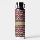 Bouteille D'eau Zigzag tropical (Arrière)