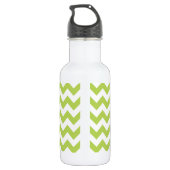 Bouteille D'eau Zigzag Vert, Chevron Vert, Motif Géométrique (Dos)