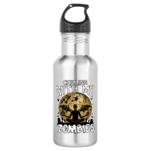 Bouteille D'eau Zombies glaçants Halloween Démon ailé Lune Tombe