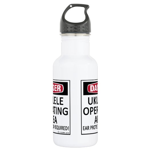 Bouteille D'eau Zone d'exploitation d'Ukulele (Devant)