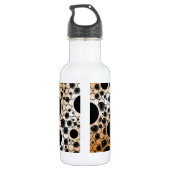 Bouteille D'eau Zones de bulles spatiales - Blanc/Bronze (Dos)