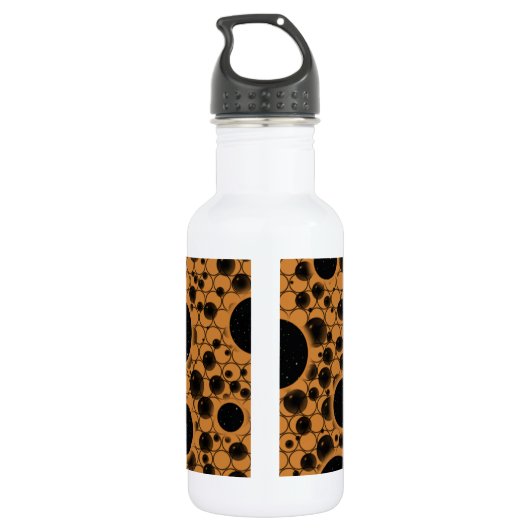 Bouteille D'eau Zones de bulles spatiales - Bronze (Dos)