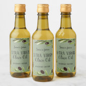 Bouteille d'huile d'olive extra vierge Étiquette d (Bouteilles)