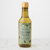 Bouteille d'huile d'olive extra vierge Étiquette d (Devant)