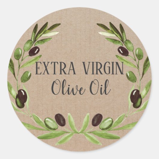 Bouteille d'huile d'olive extra vierge Étiquette d (Devant)