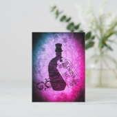 Bouteille « Drink Me » Carte Postale Violette (Debout devant)