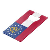 Bouteille en acier avec drapeau de Géorgie, USA (Devant Angle)