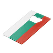 Bouteille en acier avec drapeau de la Bulgarie (Devant Angle)