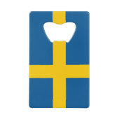 Bouteille en acier avec drapeau de la Suède (Devant)