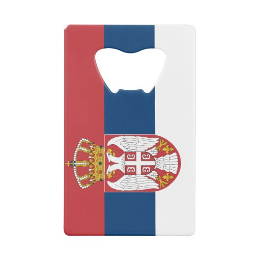 Bouteille en acier avec drapeau de Serbie (Devant)