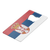 Bouteille en acier avec drapeau de Serbie (Dos Angle)