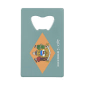 Bouteille en acier avec drapeau du Delaware, USA (Devant)