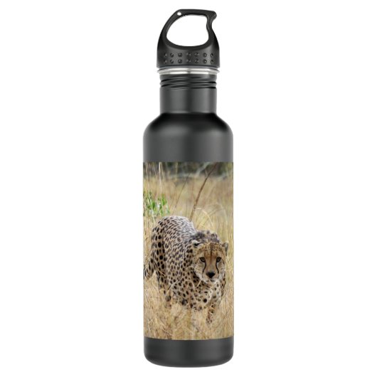 Bouteille en acier inoxydable Cheetah (Devant)