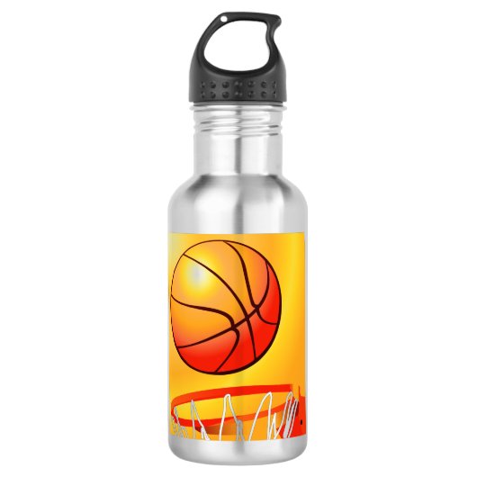 Bouteille en acier inoxydable de basket (Devant)