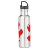 Bouteille en acier inoxydable en forme de coeur (Dos)