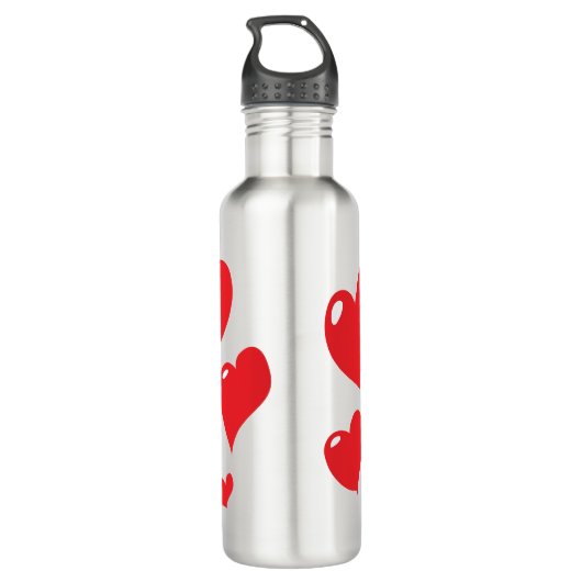 Bouteille en acier inoxydable en forme de coeur (Dos)