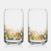 bouteille en verre de café froid avec des fleurs (Droite)