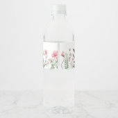 Bouteille fleur sauvage baby shower étiquette (Dos)