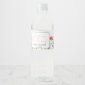 Bouteille fleur sauvage baby shower étiquette (Devant)