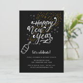 Bouteille | Invitation de la fête du Nouvel An (Debout devant)