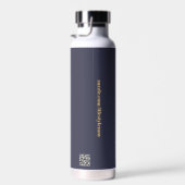 Bouteille isolée à vide cuivre avec cercles d'or L (Plage)