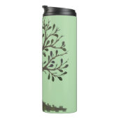 🌳 Bouteille Isotherme Arbre de Vie Vert Pâle (Tourné sur la droite)