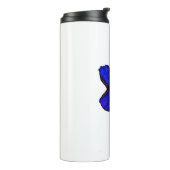 Bouteille isotherme "PAPILLON" bleu (Tourné sur la gauche)