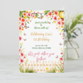 Bouteille Jardin Tea Party Anniversaire Invitation (Debout devant)