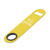Bouteille jaune Ouverture : Faisons la fête (Devant angulaire)