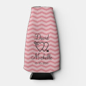 Bouteille mariage corail rose glacières (Devant)