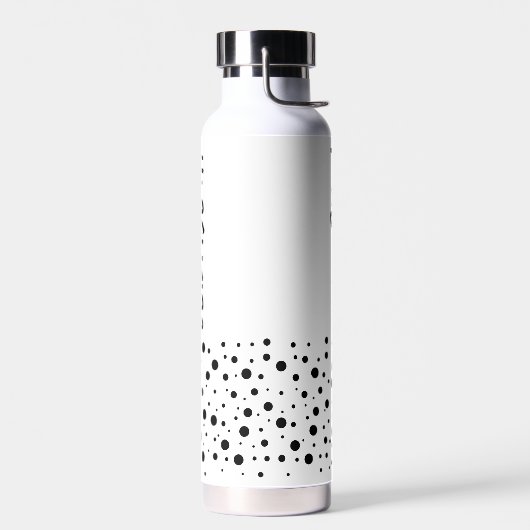 Bouteille moderne d'eau noire et blanche (Gauche)