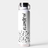 Bouteille moderne d'eau noire et blanche (Arrière)