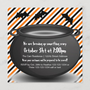 Bouteille orange/noire - Invitation à la fête d'Ha