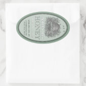 Bouteille Ovale Vintage au miel avec Étiquette fro (Sac)