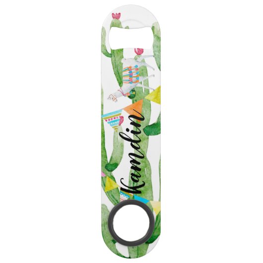 Bouteille personnalisée Boho Llama Bohemian Cac (Devant)