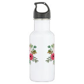 Bouteille personnalisée florale chic (Dos)