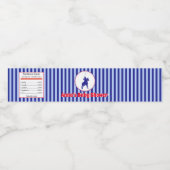 Bouteille Polo étiquette rouge et bleu (Étiquettes simples)