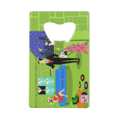 Bouteille rétro Urbain de Noël Couple Card (Devant)