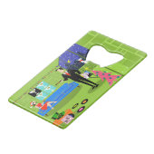 Bouteille rétro Urbain de Noël Couple Card (Devant Angle)